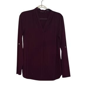 Timeson Burgundy Long Sleeve Blouse L